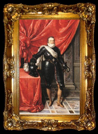 framed  POURBUS, Frans the Younger Henry IV, King of France in Armour F, ta009-2